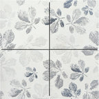 Arborea Cream Leaf Pattern Marble Tile | Tile Club