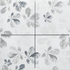 Arborea White Leaf Pattern Marble Tile | Tile Club