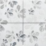 Arborea White Leaf Pattern Marble Tile | Tile Club