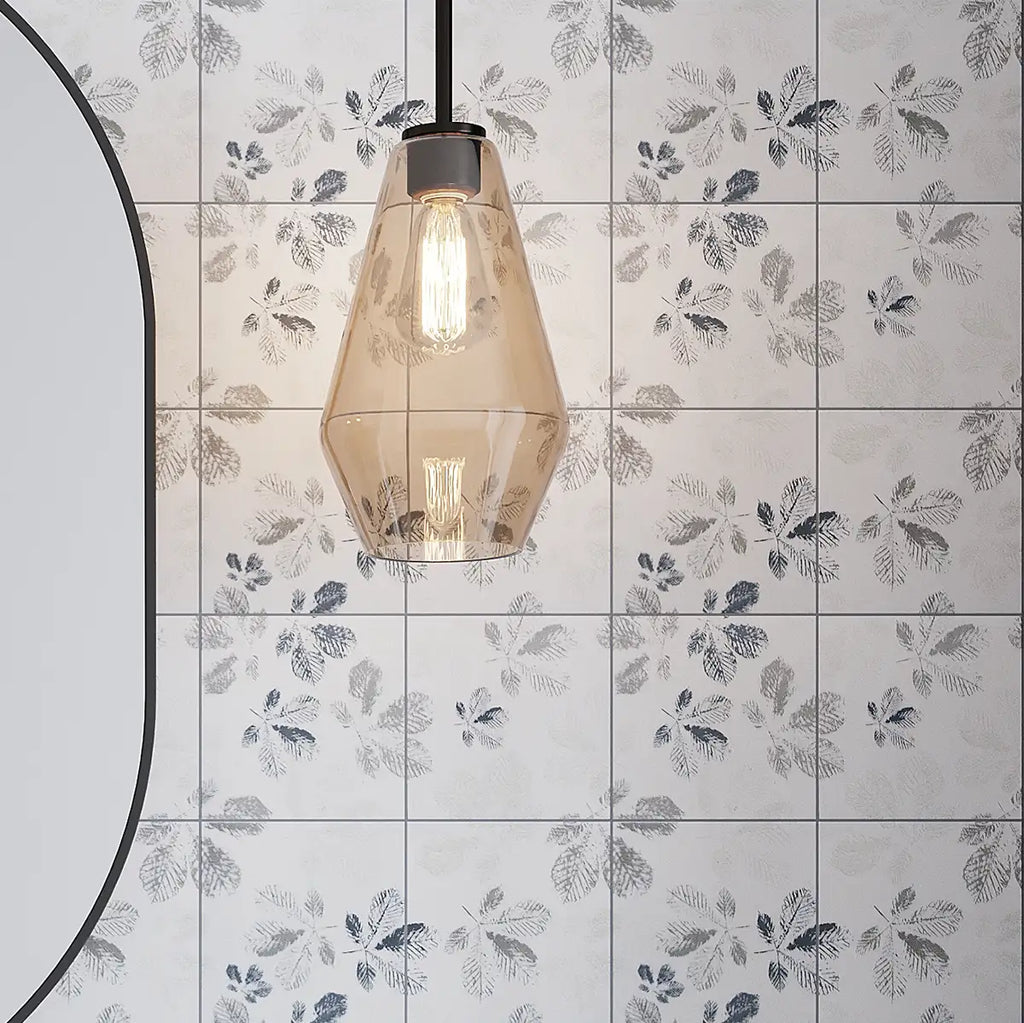 Arborea White Leaf Pattern Marble Tile | Tile Club