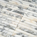 True Arabescato Arc Fluted | Tile Club