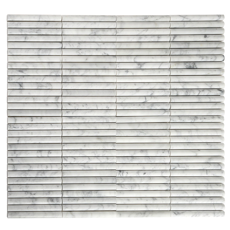 True Carrara Arc Fluted | Tile Club