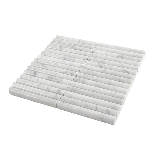 True Carrara Arc Fluted | Tile Club