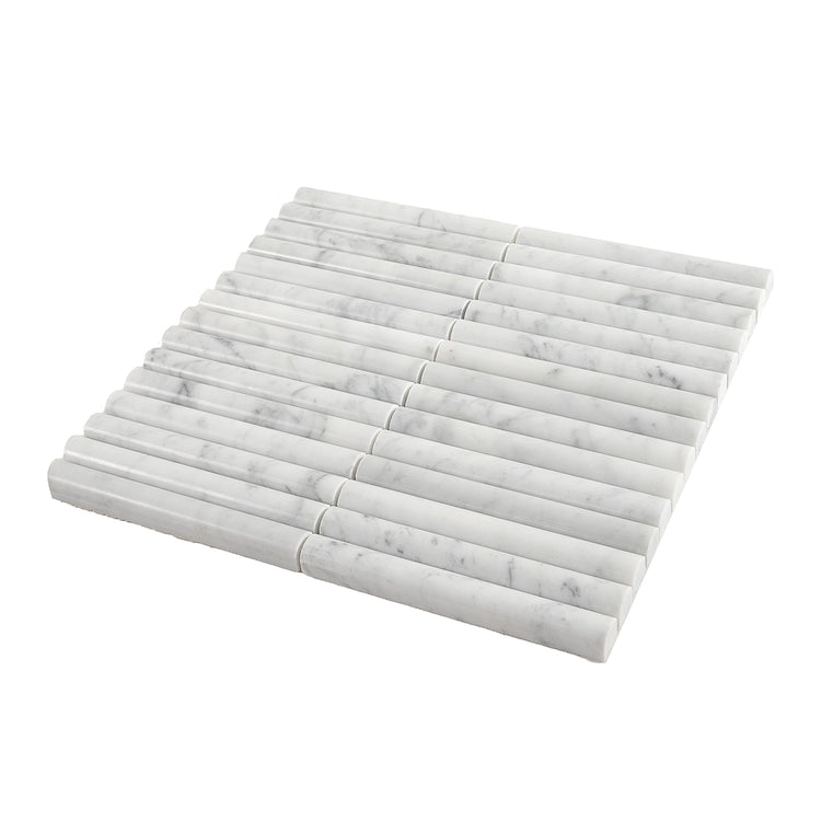 True Carrara Arc Fluted | Tile Club