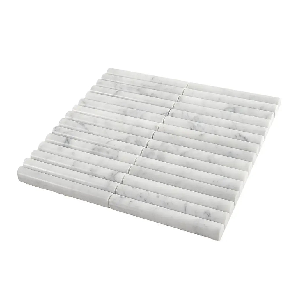 True Carrara Arc Fluted | Tile Club
