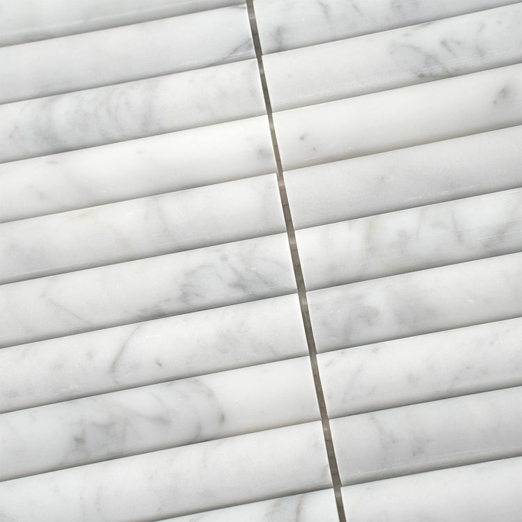 True Carrara Arc Fluted | Tile Club