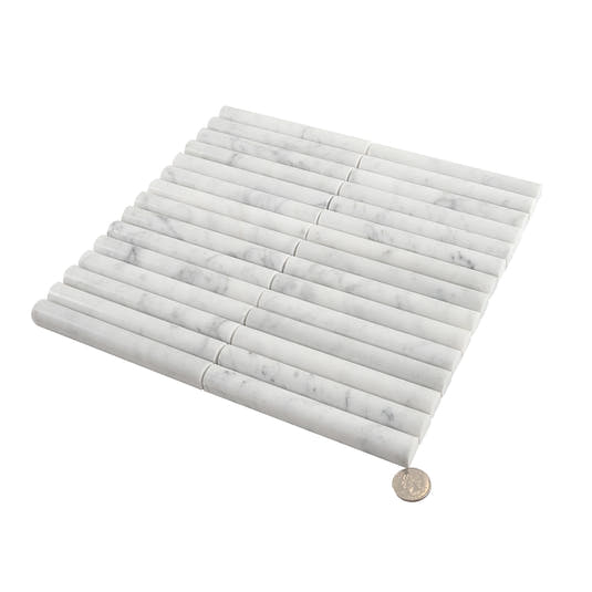 True Carrara Arc Fluted | Tile Club
