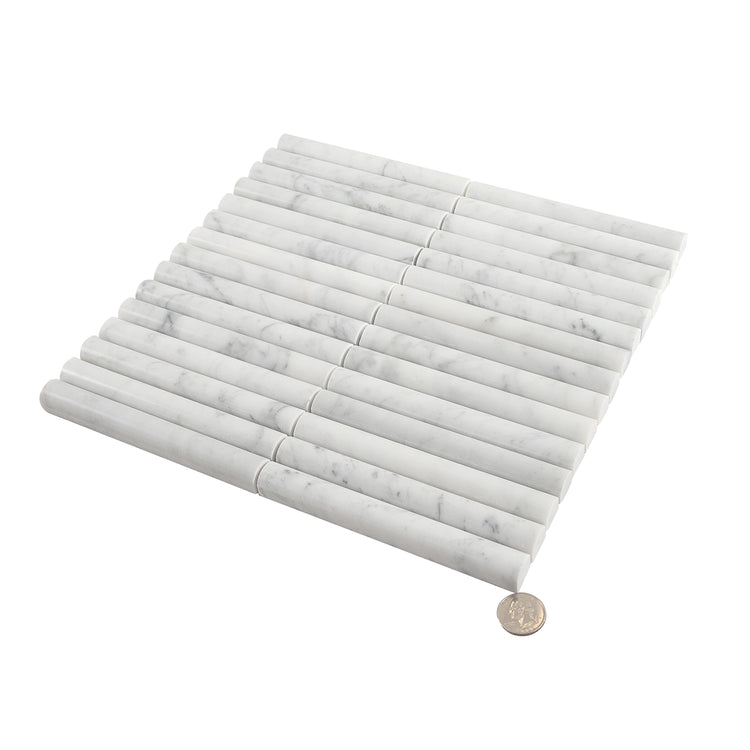 True Carrara Arc Fluted | Tile Club