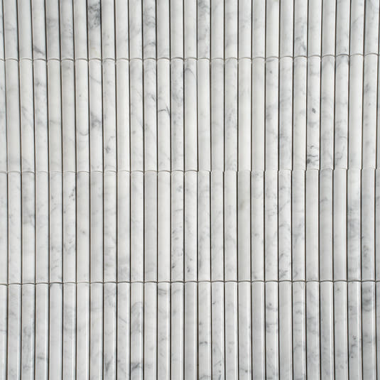 True Carrara Arc Fluted | Tile Club