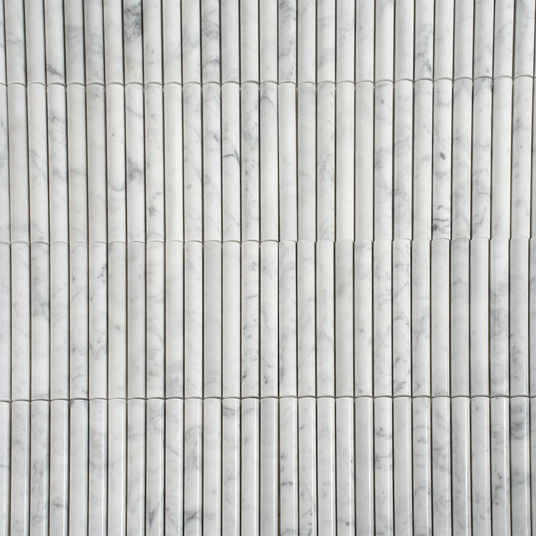 True Carrara Arc Fluted | Tile Club