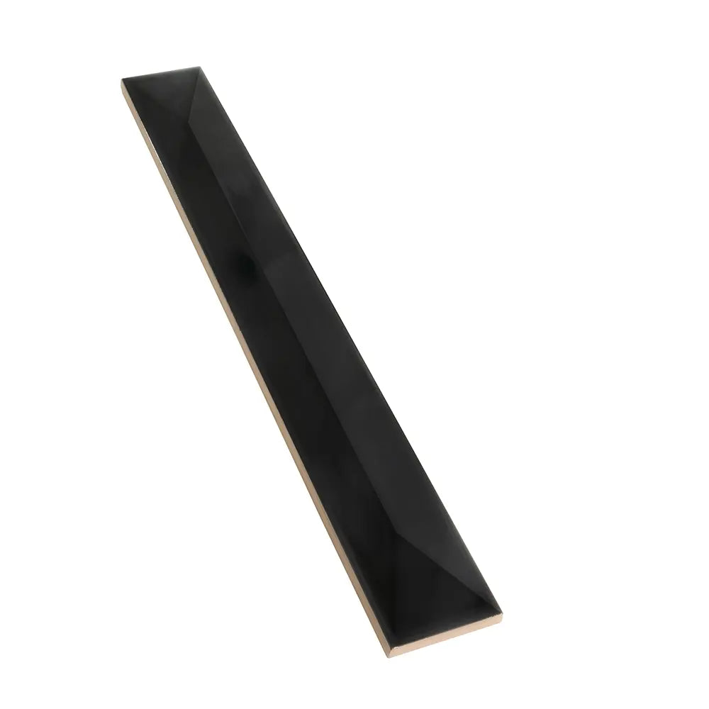 Viva Peak Black 2x16 Ceramic Subway Tile | Tile Club