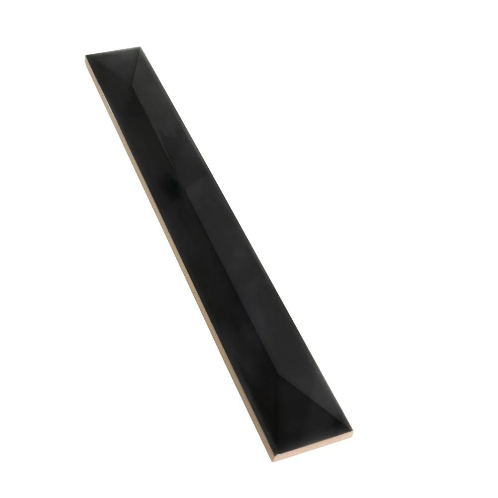 Viva Peak Black 2x16 Ceramic Subway Tile | Tile Club