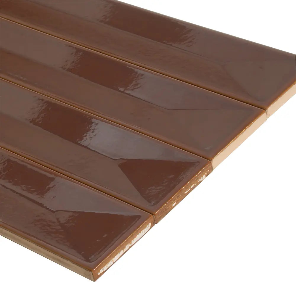 Viva Peak Caramel 2x16 Ceramic Subway Tile | Tile Club