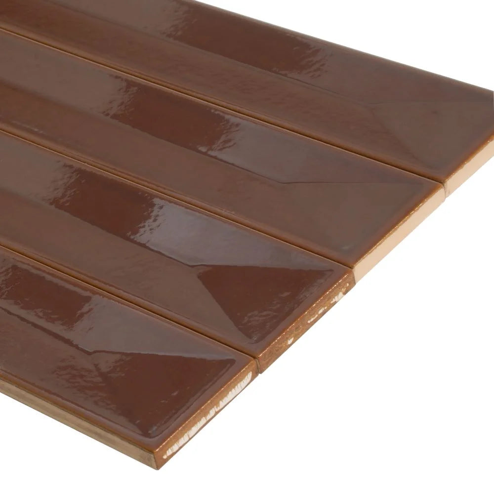 Viva Peak Caramel 2x16 Ceramic Subway Tile | Tile Club