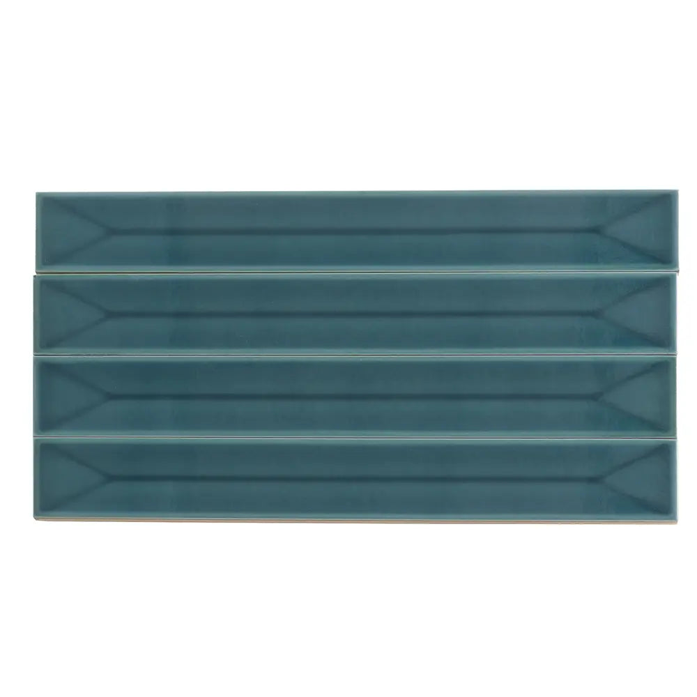 Viva Peak Teal 2x16 Ceramic Subway Tile | Tile Club