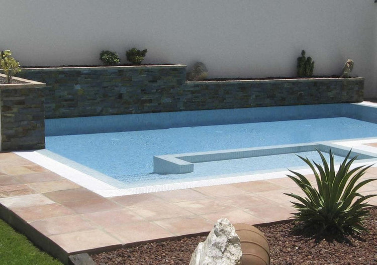 Fog Celestial Blue Glass Mosaic Tile | Tile Club