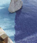 Fog Celestial Blue Non-Slip Glass Mosaic Tile | Tile Club