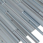 Fabrique Blue Grey Linear Glass Mosaic Tile | Tile Club