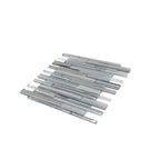 Fabrique Blue Grey Linear Glass Mosaic Tile | Tile Club
