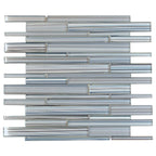 Fabrique Blue Grey Linear Glass Mosaic Tile | Tile Club