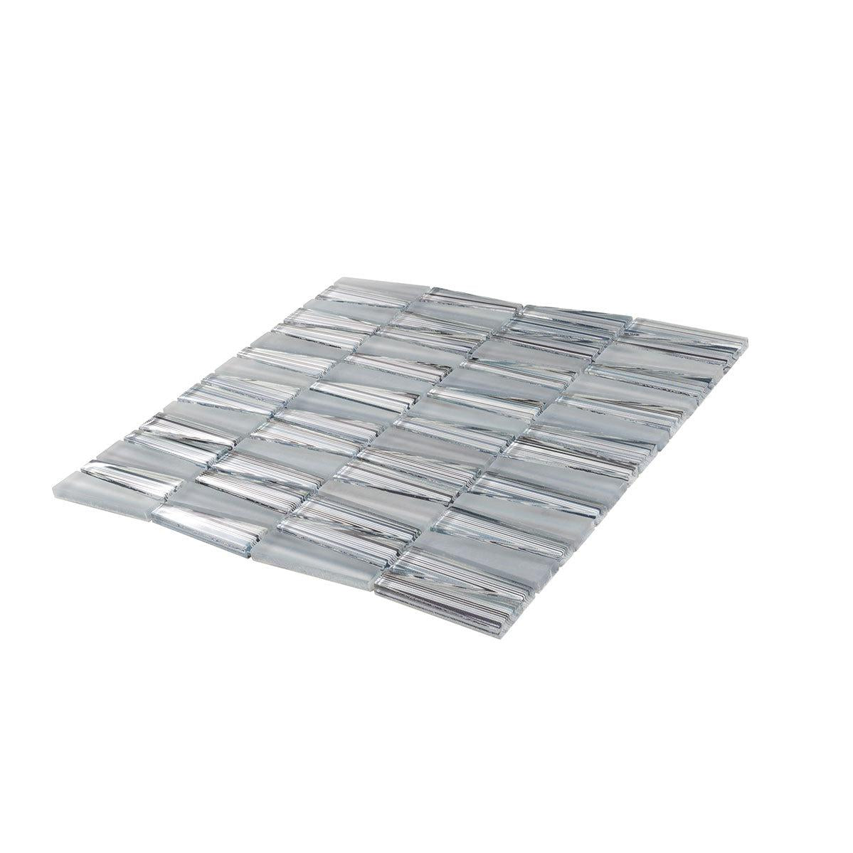 Fabrique Blue Grey Triangle Glass Mosaic Tile | Tile Club