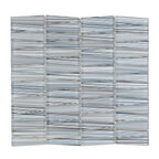 Fabrique Blue Grey Triangle Glass Mosaic Tile | Tile Club