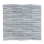 Fabrique Blue Grey Triangle Glass Mosaic Tile Sample