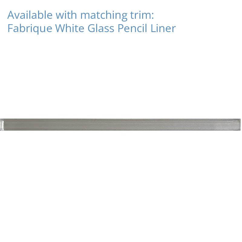 Fabrique White Chevron Glass Mosaic Tile
