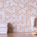 Fantasy Penny Tumbled Marble Mosaic Tile