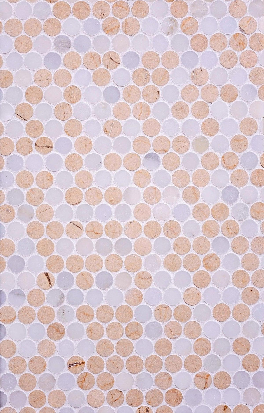 Fantasy Penny Tumbled Marble Mosaic Tile