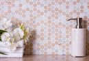 Fantasy Penny Tumbled Marble Mosaic Tile