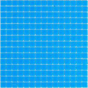 Speckled Fiji Blue Squares Glass Pool Tile Sample