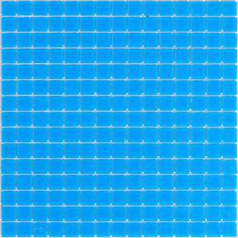 Speckled Fiji Blue Squares Glass Pool Tile Sample