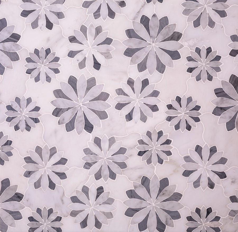 Bardiglio Waterjet Mosaic Tile
