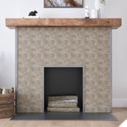 Floral Grey & Star Etched Stone Mosaic Tile | Tile Club