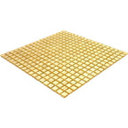 Foiled Classic Gold Squares Glass Tile | Tile Club