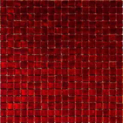 Foiled Ruby Red Squares Glass Tile Sample