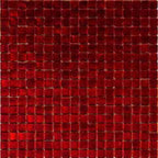 Foiled Ruby Red Squares Glass Tile Sample