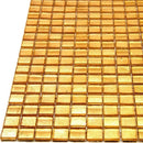 Foiled Yellow Gold Squares Glass Tile | Tile Club
