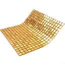 Foiled Yellow Gold Squares Glass Tile | Tile Club