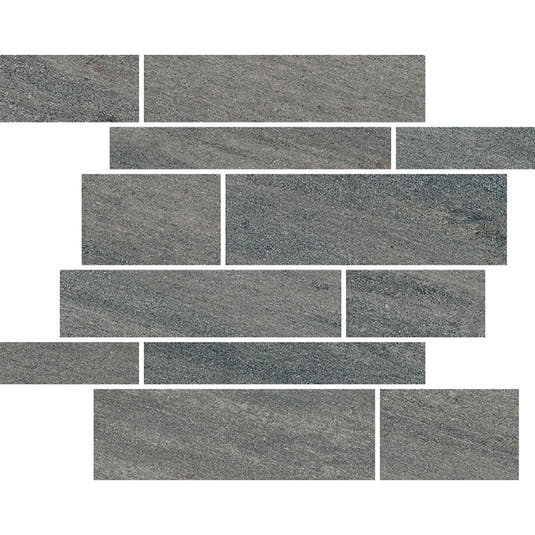 Quartz Dark Gray Stacked Brick Porcelain Tile | Tile Club