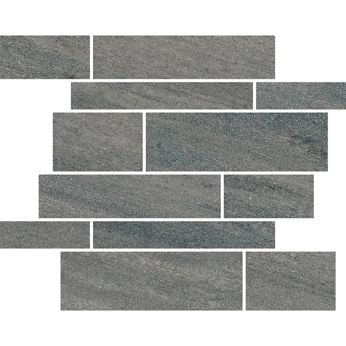 Quartz Dark Gray Stacked Brick Porcelain Tile | Tile Club