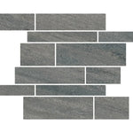 Quartz Dark Gray Stacked Brick Porcelain Tile Sample | Tile Club