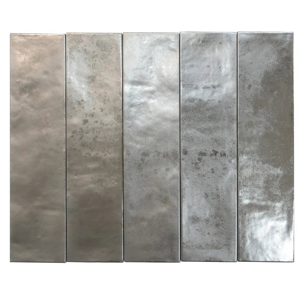 Molten Pewter Brick Ceramic Subway Tile | Tile Club