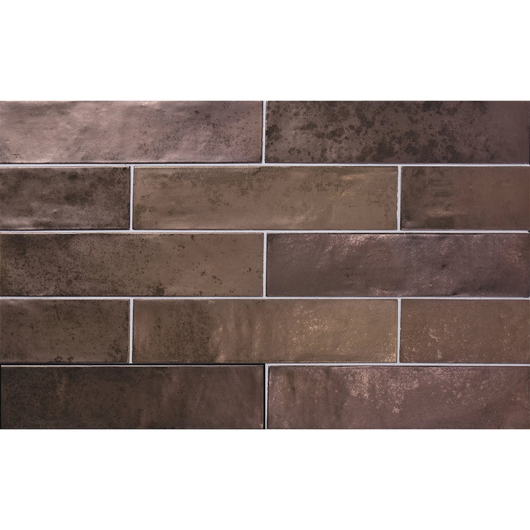 Molten Bronze Brick Ceramic Subway Tile