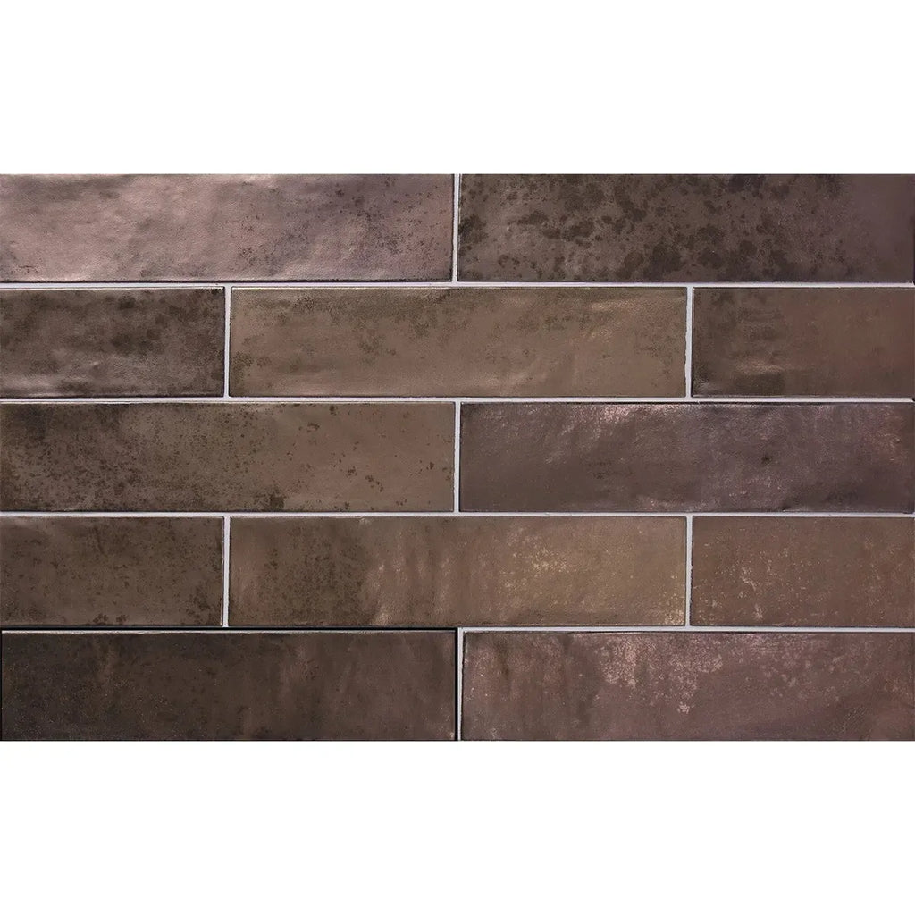 Molten Bronze Brick Ceramic Subway Tile