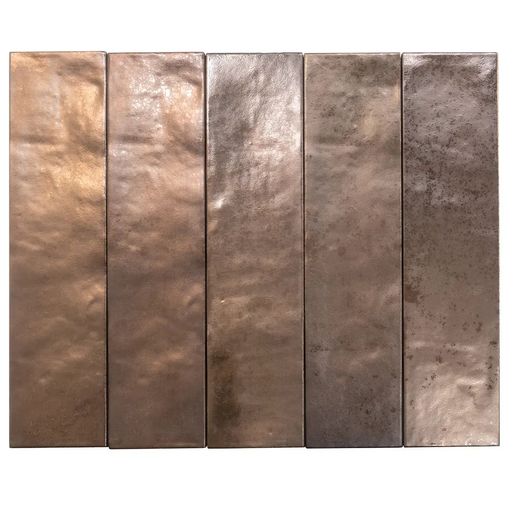 Molten Bronze Brick Ceramic Subway Tile