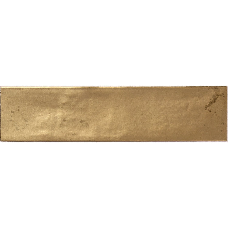 Molten Gold Brick Ceramic Subway Tile Sample