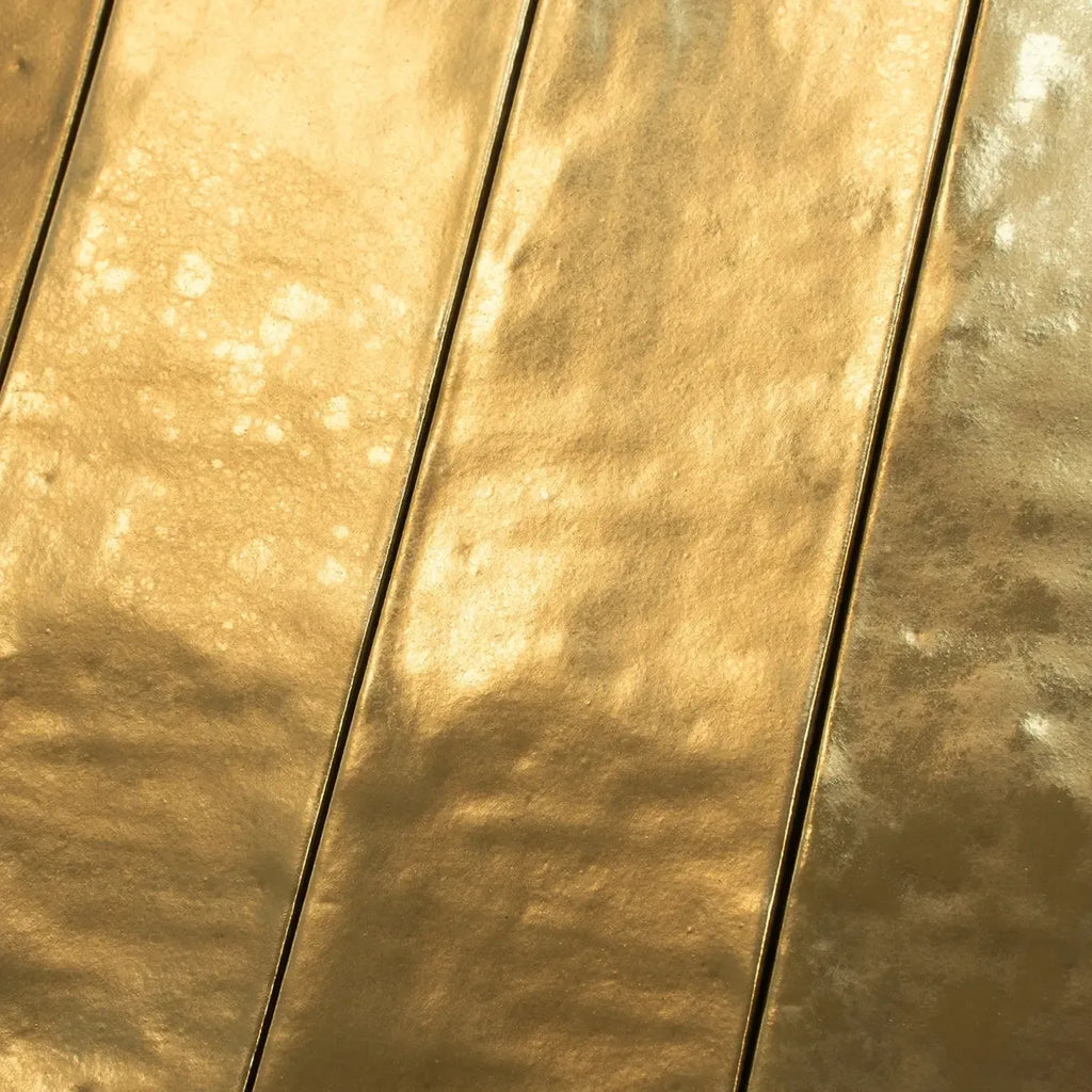 Molten Gold Brick Ceramic Subway Tile | Tile Club