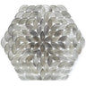 Wildflower Petals Gray Glass Mosaic Tile